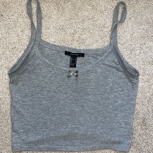 Forever 21 Grey Cropped Tank Top. Size US Small In Woman’s.